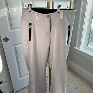 Bogner Fire + Ice Women's Fleece Lined Ski Pants Sz 42 US 12- White/Light Chalk